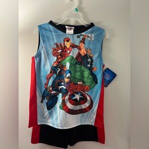 Marvel Avengers Boys Tank & Shorts Set | Size 7 | Superhero Outfit | NWT
